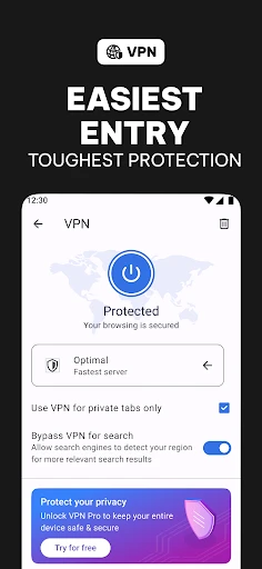 Opera: Private Web Browser screenshot