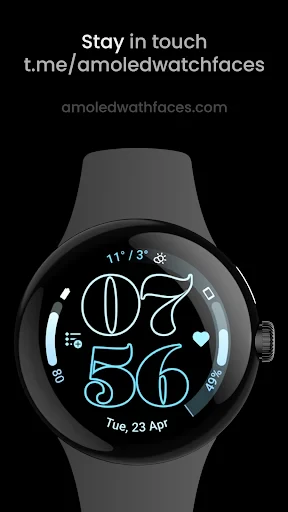 Outlined Watch Face screenshot