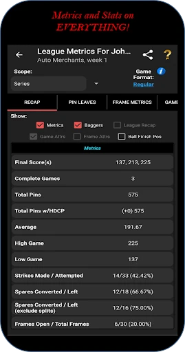 Premier Bowl Scorekeeper screenshot