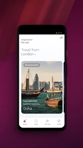 Qatar Airways screenshot