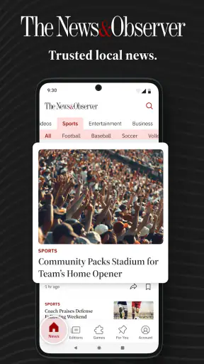 Raleigh News & Observer (N&O) screenshot