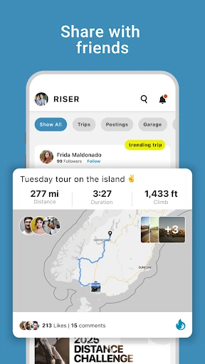 RISER - the motorcycle app screenshot