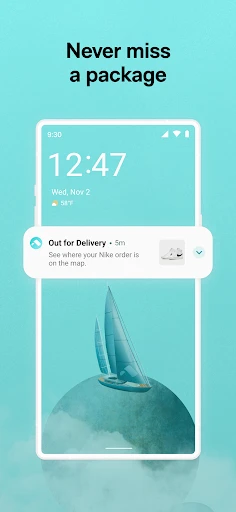 Route: Package Tracker screenshot