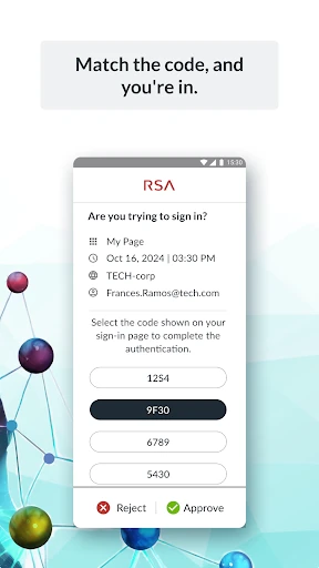 RSA Authenticator (SecurID) screenshot