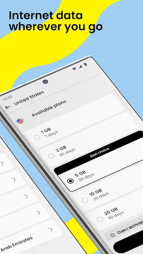 Saily: An eSIM travel app screenshot