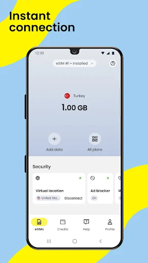 Saily: An eSIM travel app screenshot