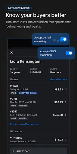 Shopify Point of Sale (POS) screenshot