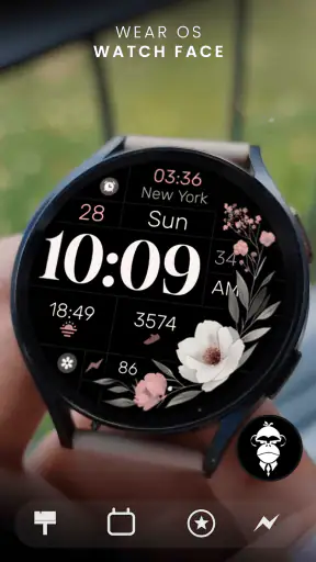 Simple Floral Watch Face screenshot