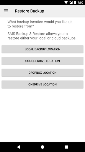 SMS Backup & Restore Pro screenshot