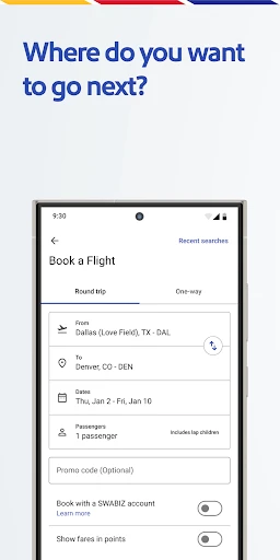 Southwest Airlines: Travel App screenshot