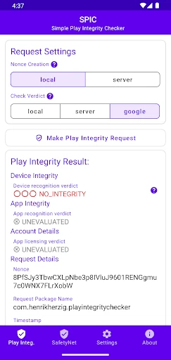 SPIC - Play Integrity Checker screenshot