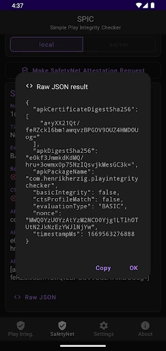 SPIC - Play Integrity Checker screenshot