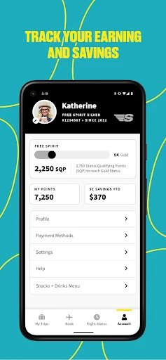 Spirit Airlines screenshot