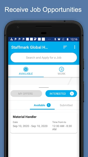 Staffmark WorkNOW screenshot