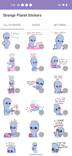 Strange Planet Stickers screenshot