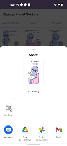 Strange Planet Stickers screenshot