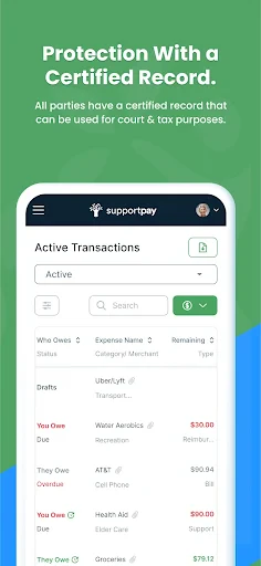 SupportPay: Split Expenses screenshot
