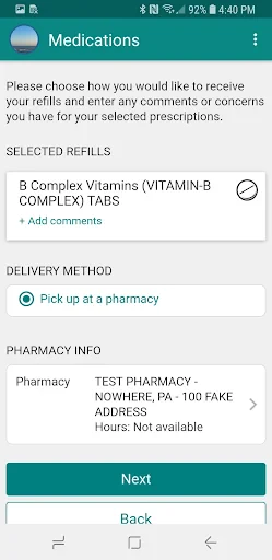 Sutter Health My Health Online screenshot