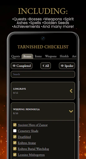 Tarnished Checklist Premium screenshot