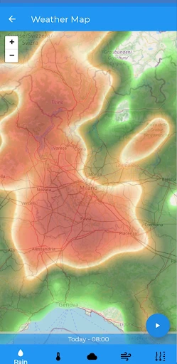 The Frog: Weather app screenshot