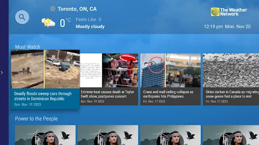 The Weather Network screenshot