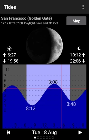 Tide Table Chart screenshot