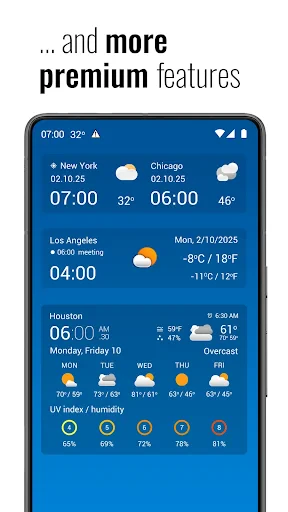 Transparent clock and weather screenshot