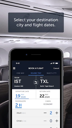 Turkish Airlines Flight Ticket screenshot