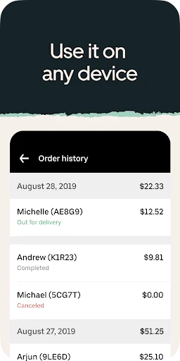 Uber Eats Orders screenshot