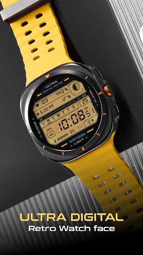 ULTRA Digital Retro watch face screenshot