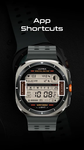 ULTRA Digital Retro watch face screenshot