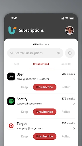 Unroll.Me - Email Cleanup screenshot