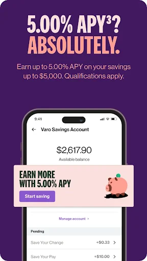 Varo Bank: Online Banking screenshot