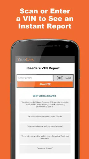 VIN Report for Used Cars screenshot