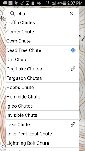 Wasatch Backcountry Skiing Map screenshot