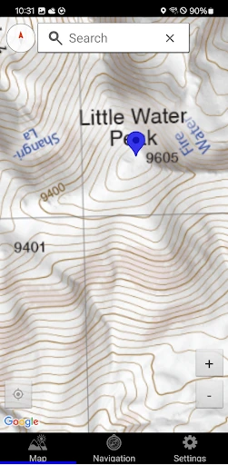 Wasatch Backcountry Skiing Map screenshot