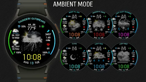 Weather watch face W5.5 screenshot