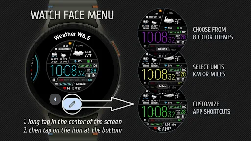 Weather watch face W6.5 screenshot