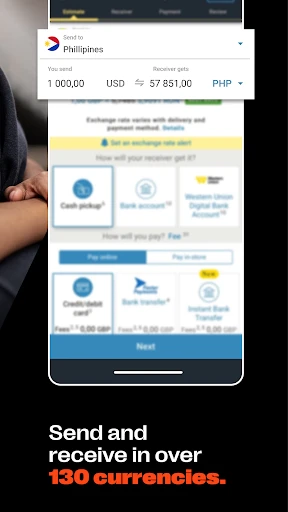 Western Union Send Money Now screenshot