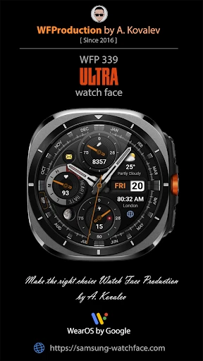 WFP 339 Ultra watch face screenshot