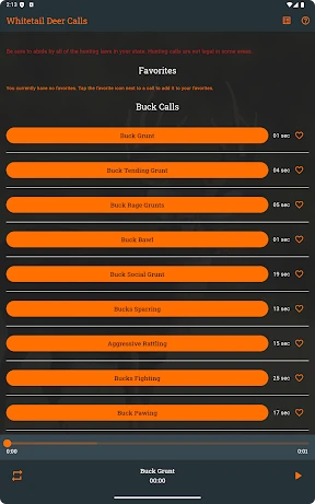 Whitetail Deer Calls Pro screenshot