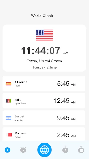 World Clock – World time clock screenshot