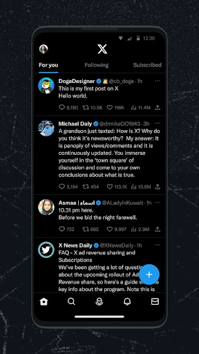 X screenshot