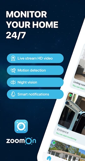 ZoomOn Home Security Camera screenshot