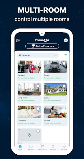 ZoomOn Home Security Camera screenshot