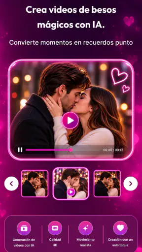 Abrazos y besos de amor con IA screenshot