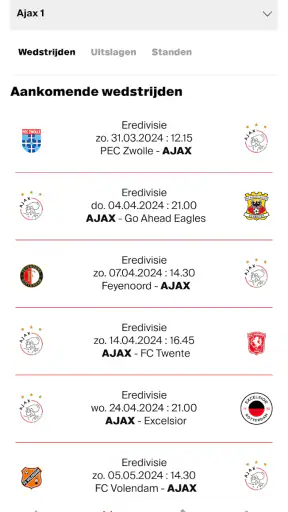 Ajax Official App screenshot