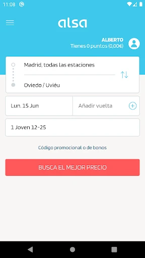 Alsa: Compra billetes de bus screenshot