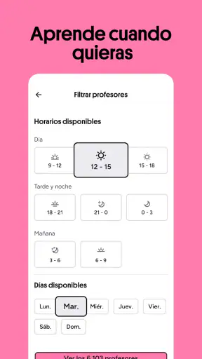 Preply: clases particulares screenshot