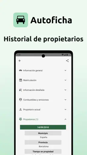 Autoficha - Informe DGT screenshot